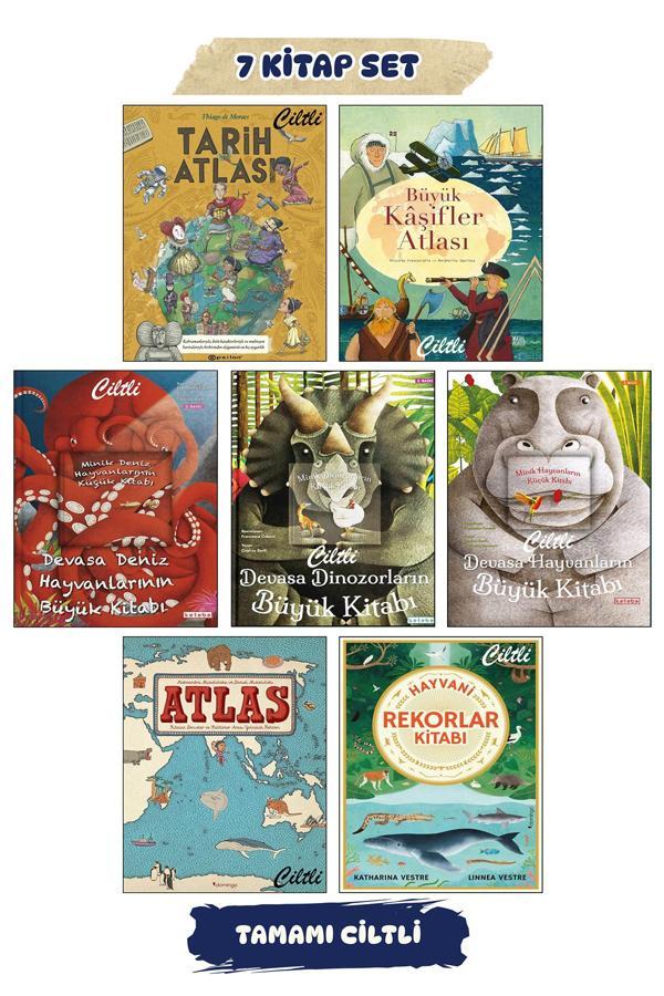 Tarih Atlası Büyük Kaşifler Atlası Hayvani Rekorlar Devasa Hayvanların Dinozorların Büyük Kitabı Set - Epsilon Yayınevi - Image 1