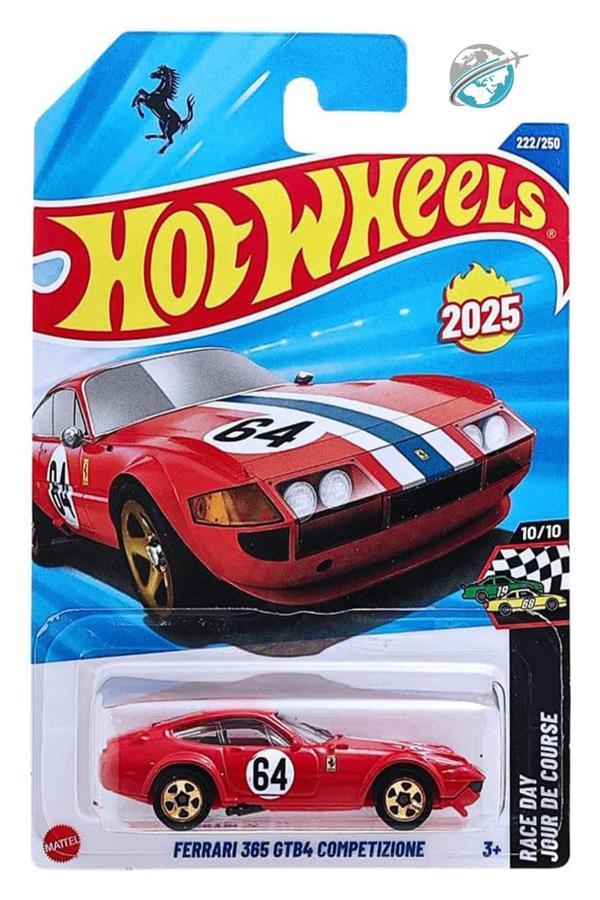 Hot Wheels - Ferrari 365 GTB4 Competizione (1/64) Kırmızı - Yurt Dışı Uzun Kartonet - 2025 Serisi - Image 1