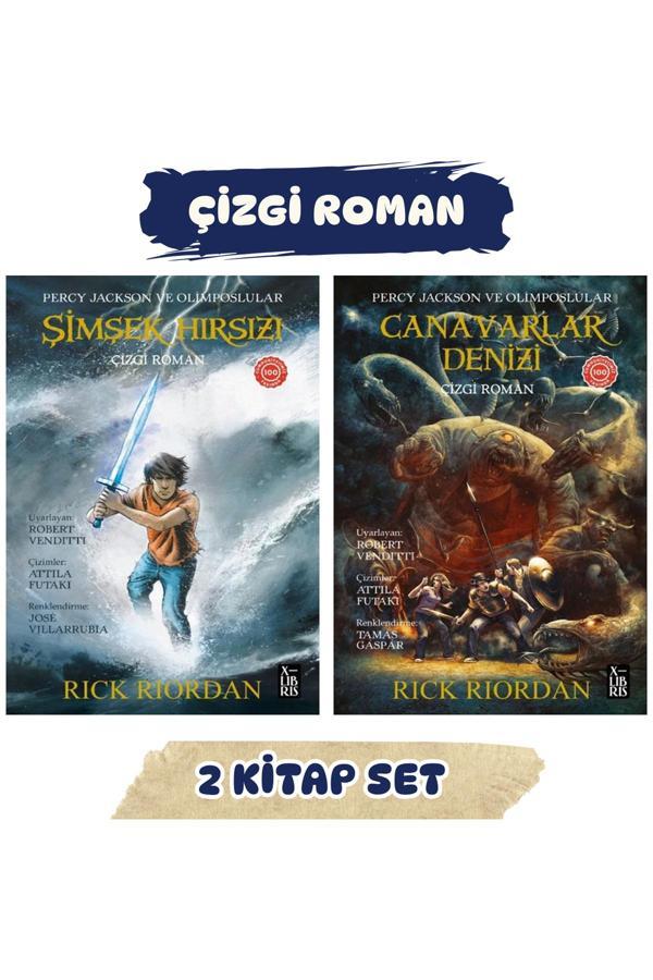 Percy Jackson Ve Olimposlular (Şimşek Hırsızı + Canavarlar Denizi) Çizgi Roman 2 Kitap Set - Xlibris - Image 1