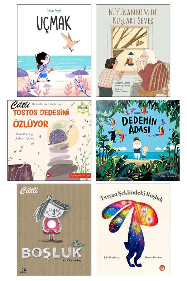 Uçmak Büyükannem De Kuşları Sever Tostos Dedesini Özlüyor Dedemin Adası Tavşan Şeklindeki Boşluk - Martı Okul Yayınları - Image 1