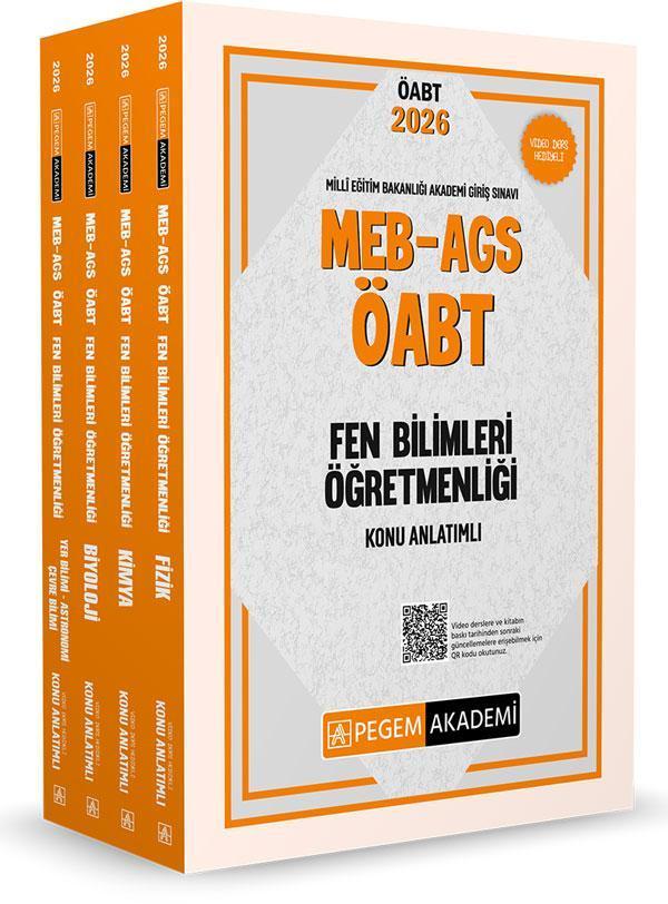 2026 MEB AGS ÖABT Fen ve Teknolojii Öğretmenliği Konu Anlatımlı Modüler Set (4 Kitap) - Pegem Akademi Yayıncılık - Image 1