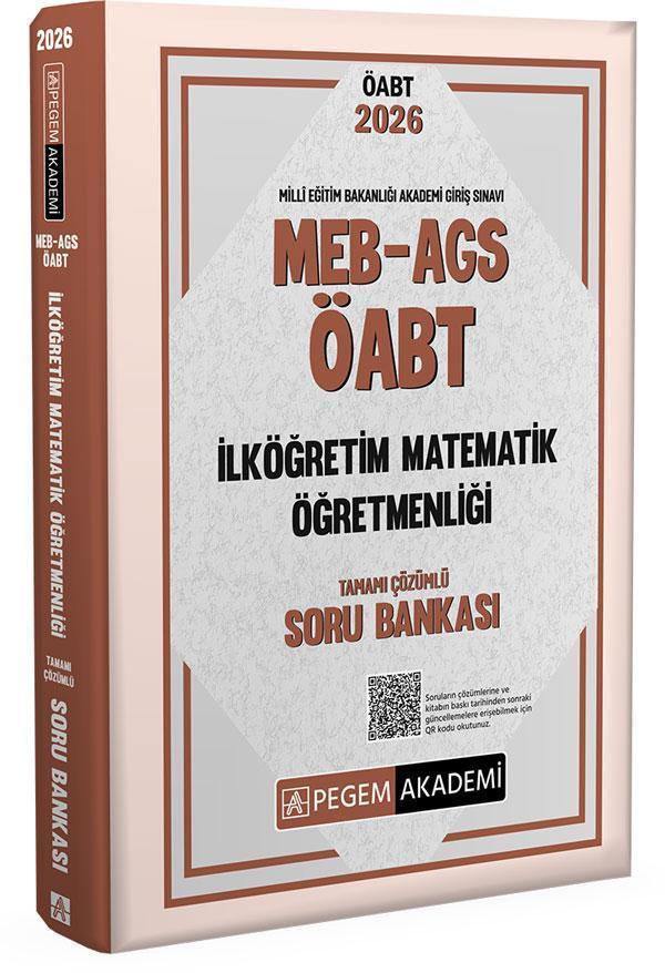 2026 MEB AGS ÖABT İlköğretim Matematik Öğretmenliği Tamamı Çözümlü Soru Bankası - Pegem Akademi Yayıncılık - Image 1