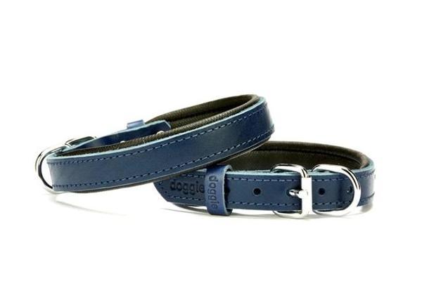 Doggie El Yapımı Konforlu Deri Köpek Tasması 2x30-35 cm Mavi - Image 1
