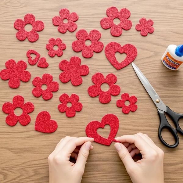 Simli Kırmızı A4 Eva Tabaka - Image 1