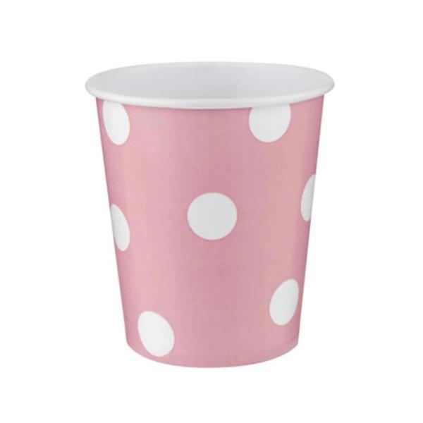 Pembe Puantiyeli Karton Bardak - Image 1