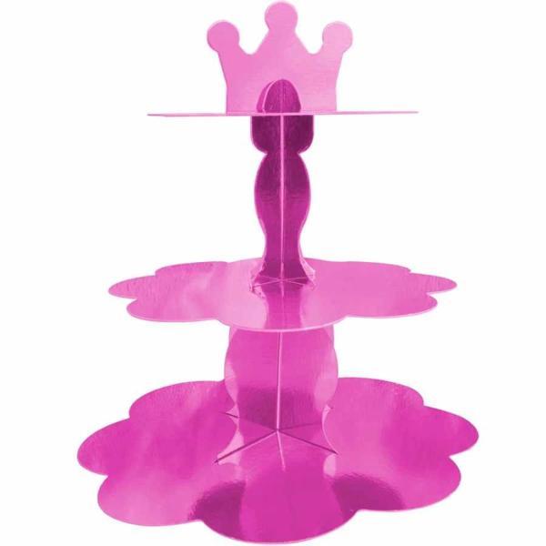 Metalik Fuşya Cupcake Standı - Image 1