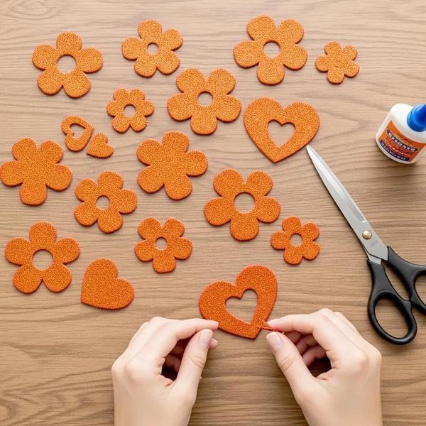 Simli Turuncu A4 Eva Tabaka - Image 1