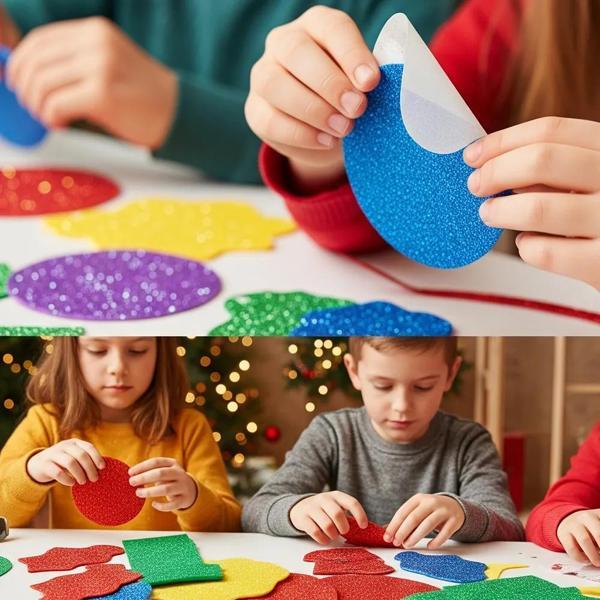 Simli Yapışkanlı Karışık A4 Eva Tabaka - Image 1