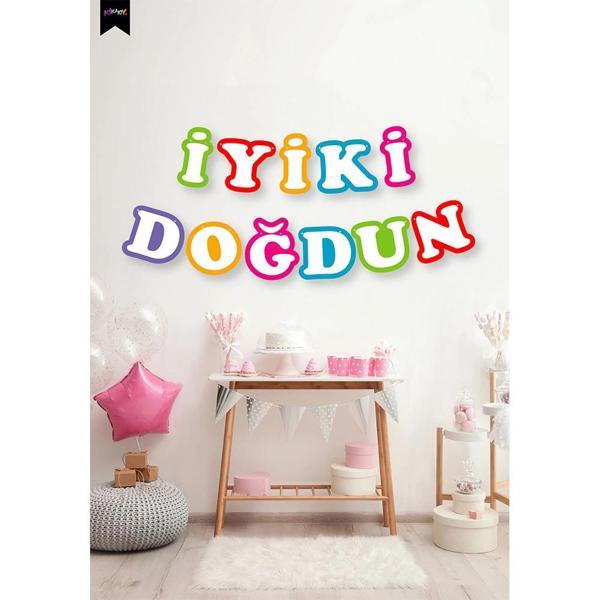 İyi ki doğdun Harf Afiş -Makaron Renkler- - Image 1