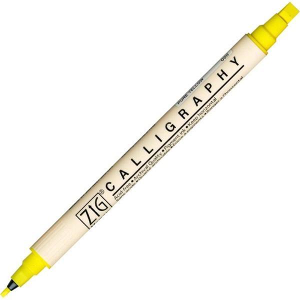 Supertrend Calligraphy Çift Uçlu Kaligrafi Kalemi 2 mm. + 5 mm. 050 Pure Yellow - Image 1