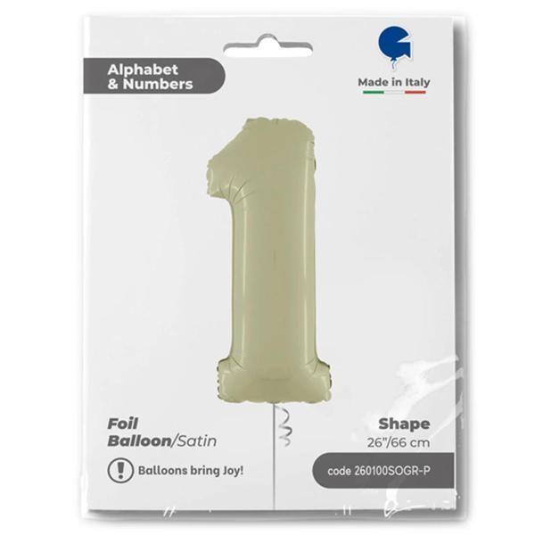 1 Rakam Supertrend Satin Olive Green Folyo Balon 26" - Image 1