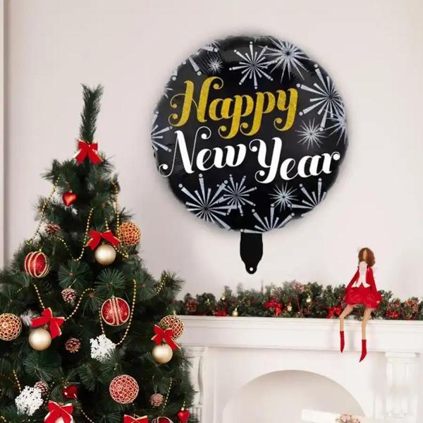 Yıldızlı Happy New Year Folyo Balon - Image 1