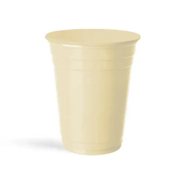 Krem Plastik Büyük Meşrubat Bardağı - Image 1