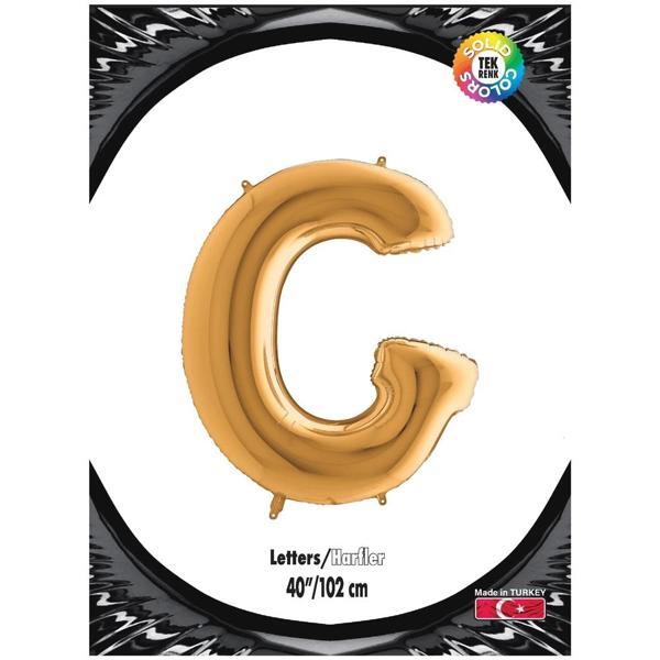 G Harf Altın Folyo Balon 40" - Image 1