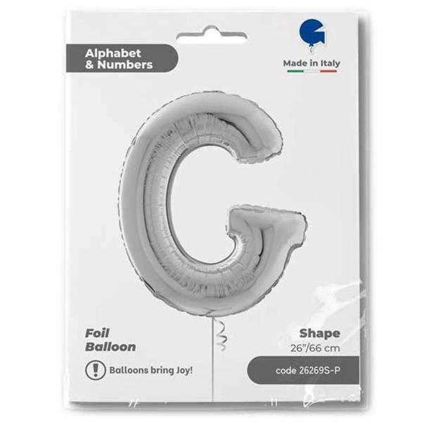 G Harf Supertrend Gümüş Folyo Balon 26" - Image 1