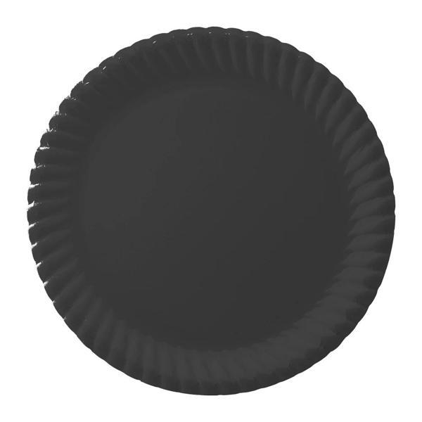 Siyah Karton Tabak 23cm - Image 1