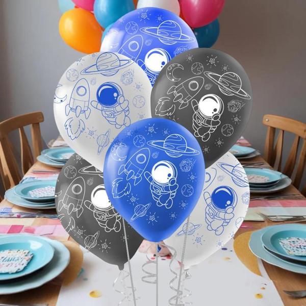 Çepeçevre Baskılı Rocket Space Balon 12" - Image 1