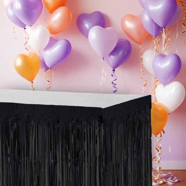 Metalize Siyah Masa Eteği 75x270cm - Image 1