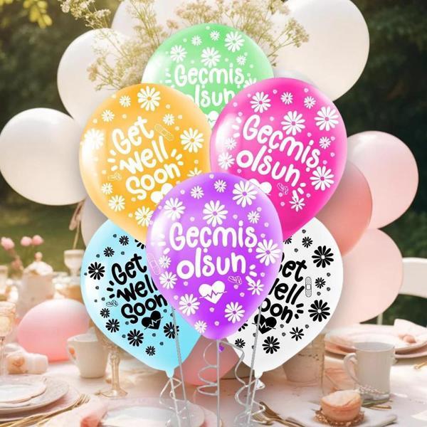 Çepeçevre Geçmiş Olsun Baskılı Balon 12" - Image 1