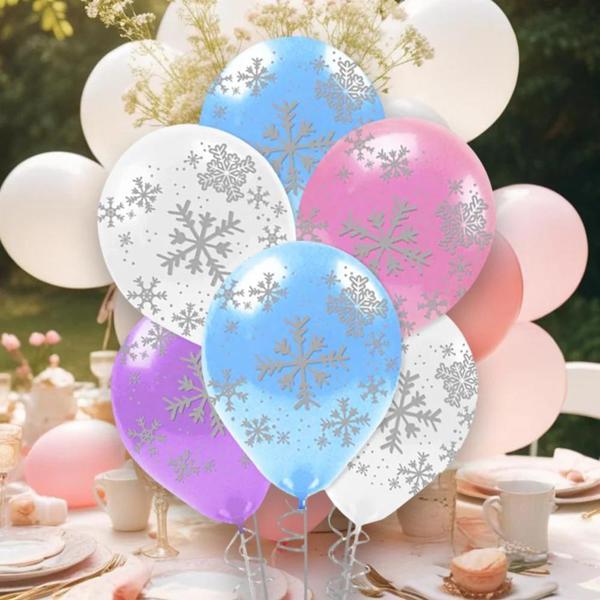Çepeçevre Snowflakes Baskılı Balon 12" - Image 1