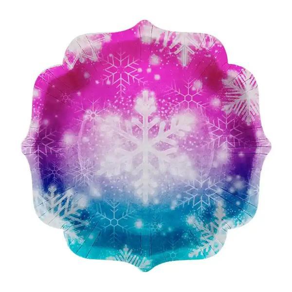 Snowflakes Karton Tabak 23cm - Image 1