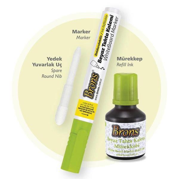 Supertrend Doldurulabilir Tahta Kalemi Seti Açık Yeşil (Kalem + Mürekkep + Yedek Uç) - Image 1