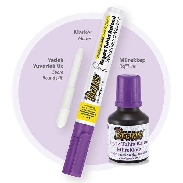 Supertrend Doldurulabilir Tahta Kalemi Seti Mor (Kalem + Mürekkep + Yedek Uç) - Image 1