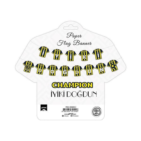 Champion Sarı Lacivert İyi ki Doğdun Harf Afiş - Image 1