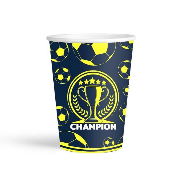 Champion Sarı Lacivert Karton Bardak - Image 1