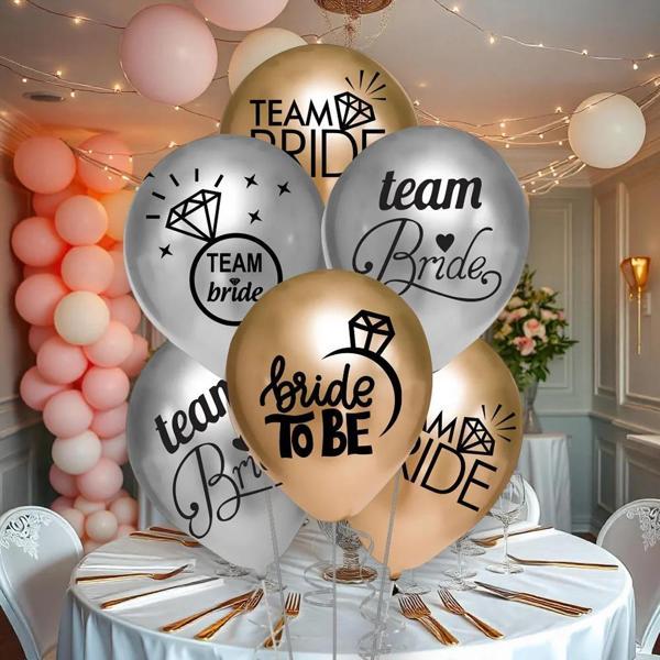 Team Bride Baskılı Metalik Balon 12" - Image 1