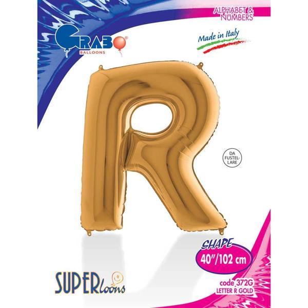 R Harf Supertrend Altın Folyo Balon 40" - Image 1