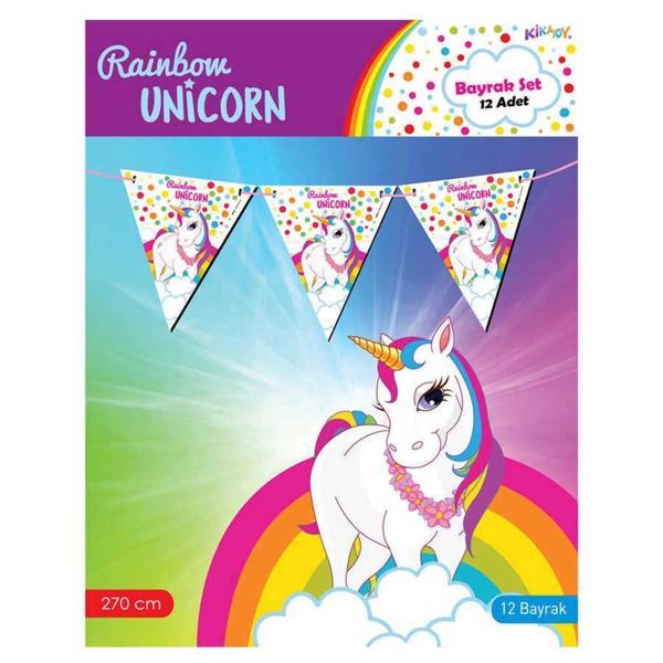 Rainbow Unicorn Üçgen Flama - Image 1