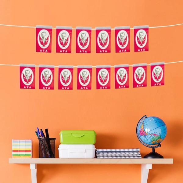 Ata Orta Boy İpli Bayrak 50'li - Image 1