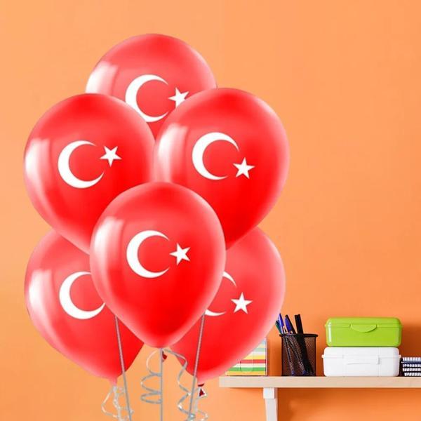 Ay Yıldız Baskılı Pastel Balon 11" - Image 1
