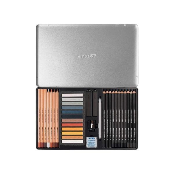 Supertrend Rembrandt Sketching Set Karakalem Eskiz Çizim Seti 35'li Metal Kutu - Image 1