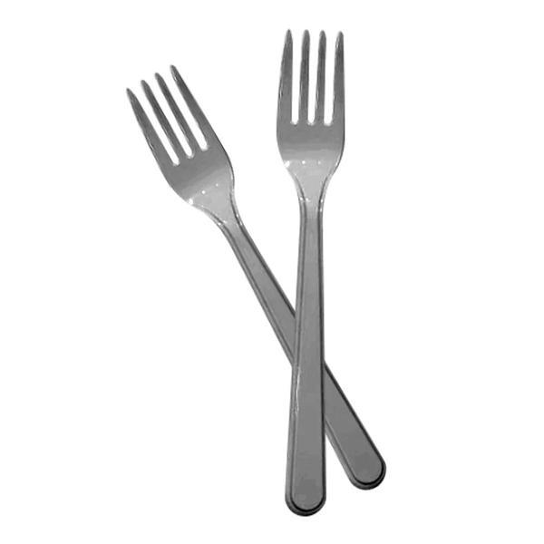 Gümüş Plastik Çatal - Image 1