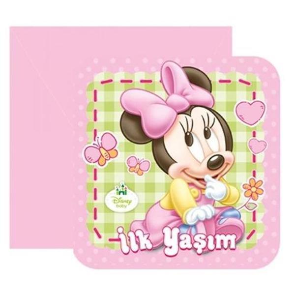 Baby Minnie Mouse Davetiye - Image 1