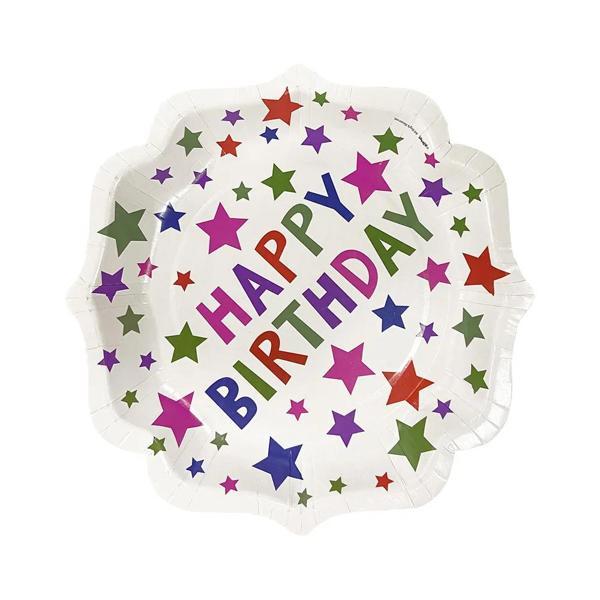 White Stars Karton Tabak 23cm - Image 1