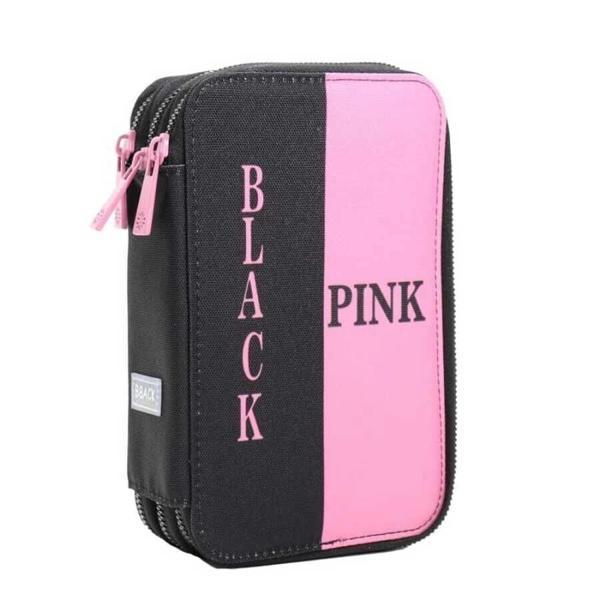 Bback 3 Katlı Kalem Çantası / Kalemlik / Kalem Kutusu Black Supertrendk - Image 1