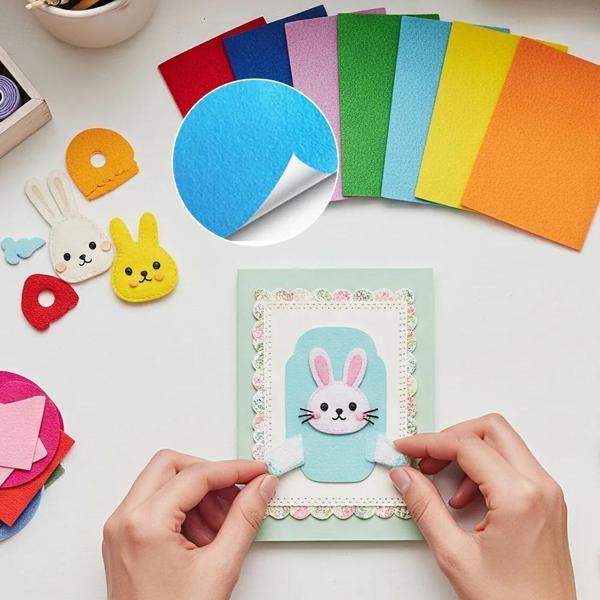 Yapışkanlı Karışık A4 Keçe Tabaka - Image 1