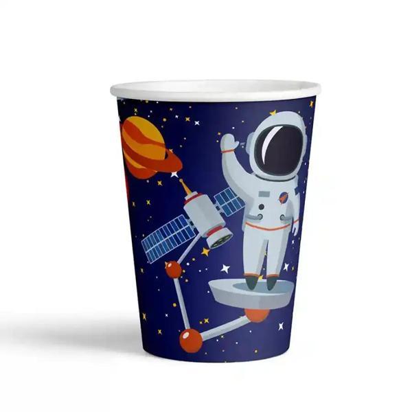 Rocket Space Karton Bardak 8oz - Image 1