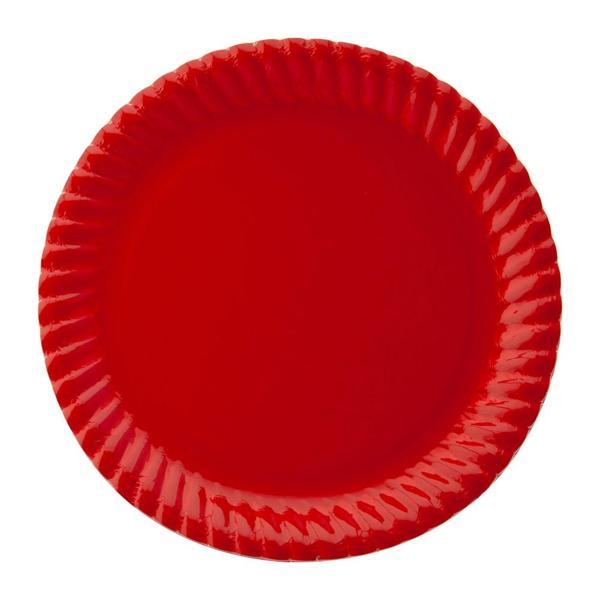 Kırmızı Karton Tabak 23cm - Image 1