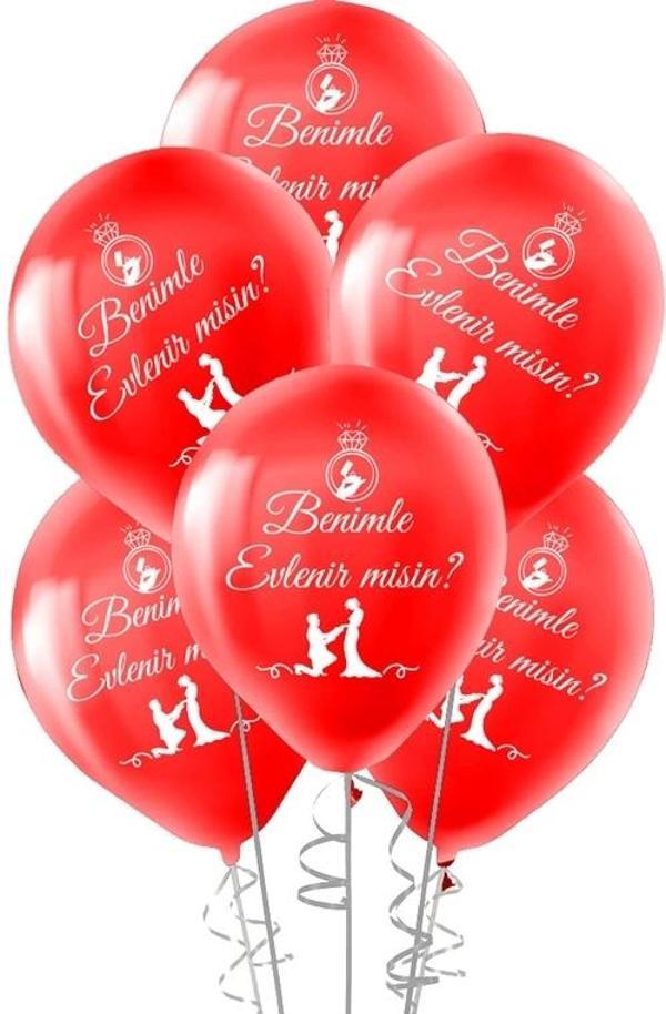 Benimle Evlenir Misin Baskılı Balon 12" - Image 1