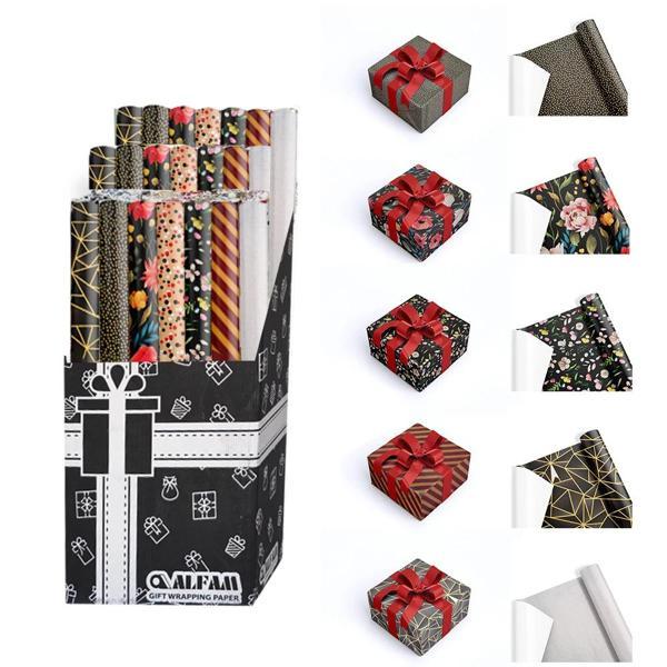 Rulo Hediye Paket Kağıdı 70x100 40lı - Desenli - Image 1