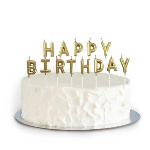 Metalik Altın Happy Birthday Set Mum - Image 1