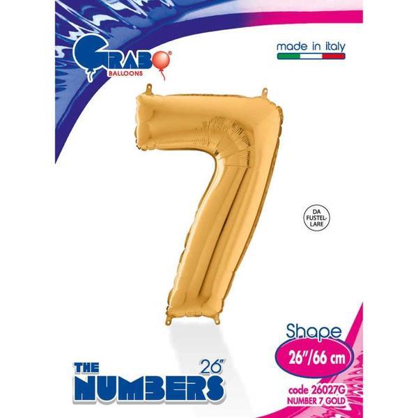7 Rakam Supertrend Altın Folyo Balon 26" - Image 1