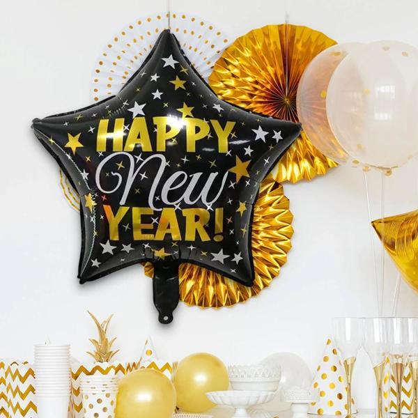 Happy New Year Yıldız Folyo Balon - Image 1