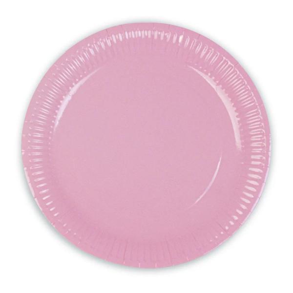 Pembe Makaron Karton Tabak 23cm - Image 1