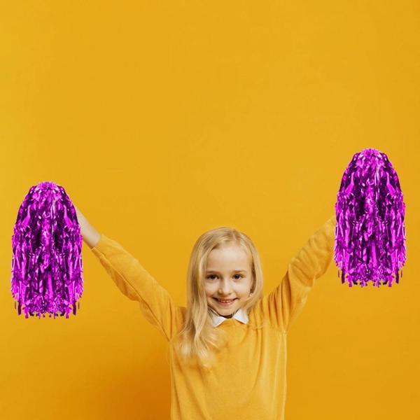 Pembe Metalize Gösteri Ponponu - Image 1