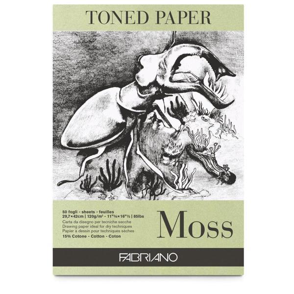 Supertrend Toned Paper Moss Eskiz Çizim Defteri Yosun Rengi 120 gr. A3 50 yaprak - Image 1